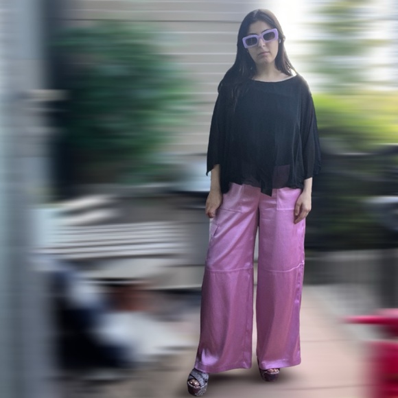 R.E.D. VALENTINO Black Chiffon Top - Picture 2 of 11